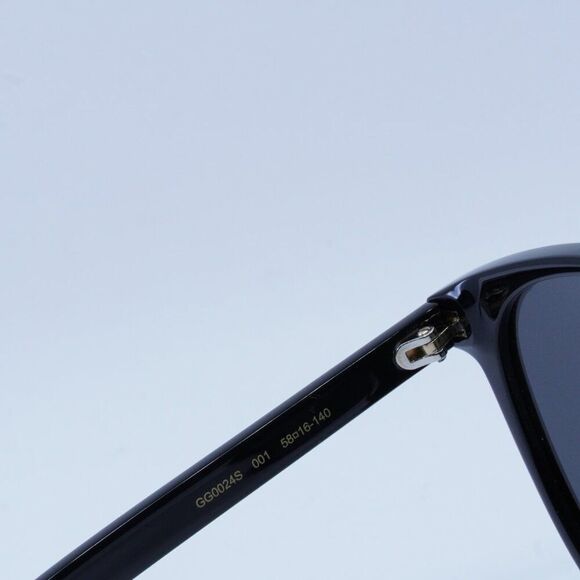 NEW GUCCI GG0024S 001 BLACK/GREY SUNGLASSES - Picture 6 of 9